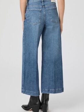 Paige Harper Wide-Leg ankle Women’s Jeans - Blue size 33